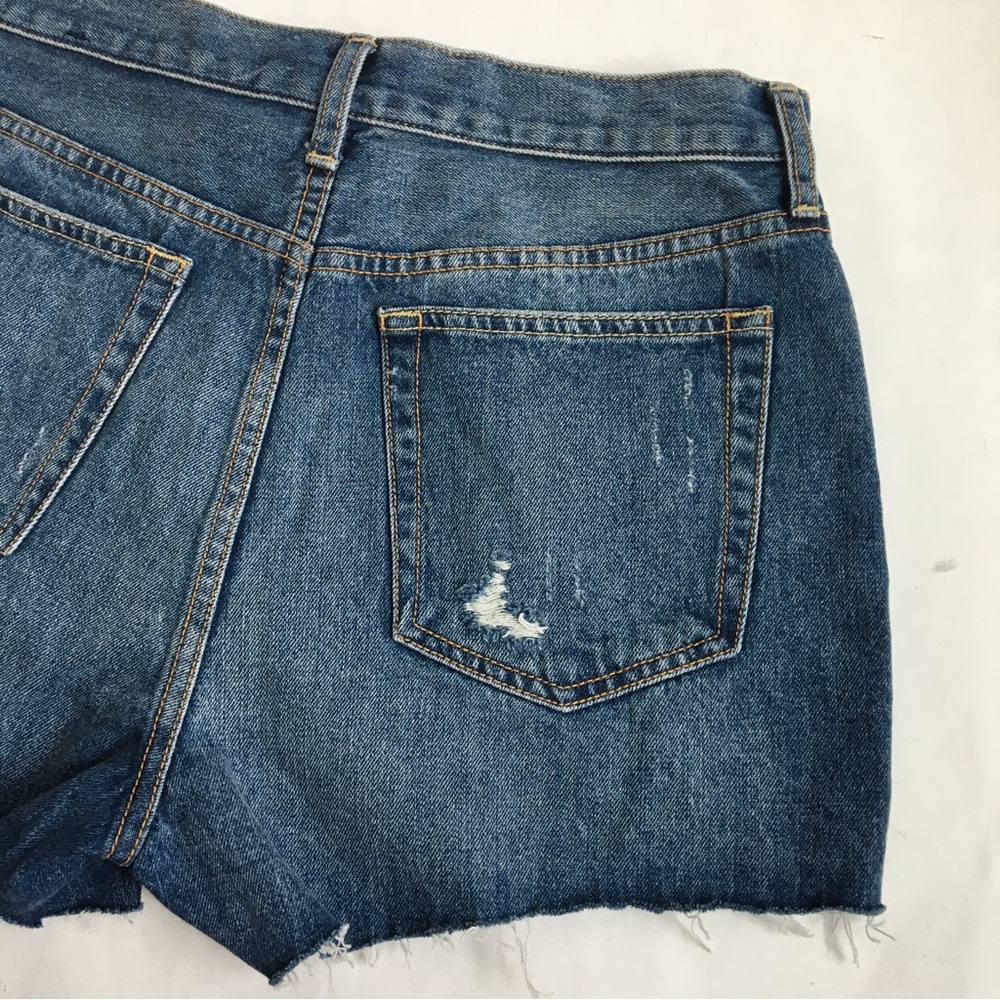 Free People Sophia Mid Rise Distressed Buttonfly Cut Off Denim Jean Shorts 31 - Picture 8 of 15